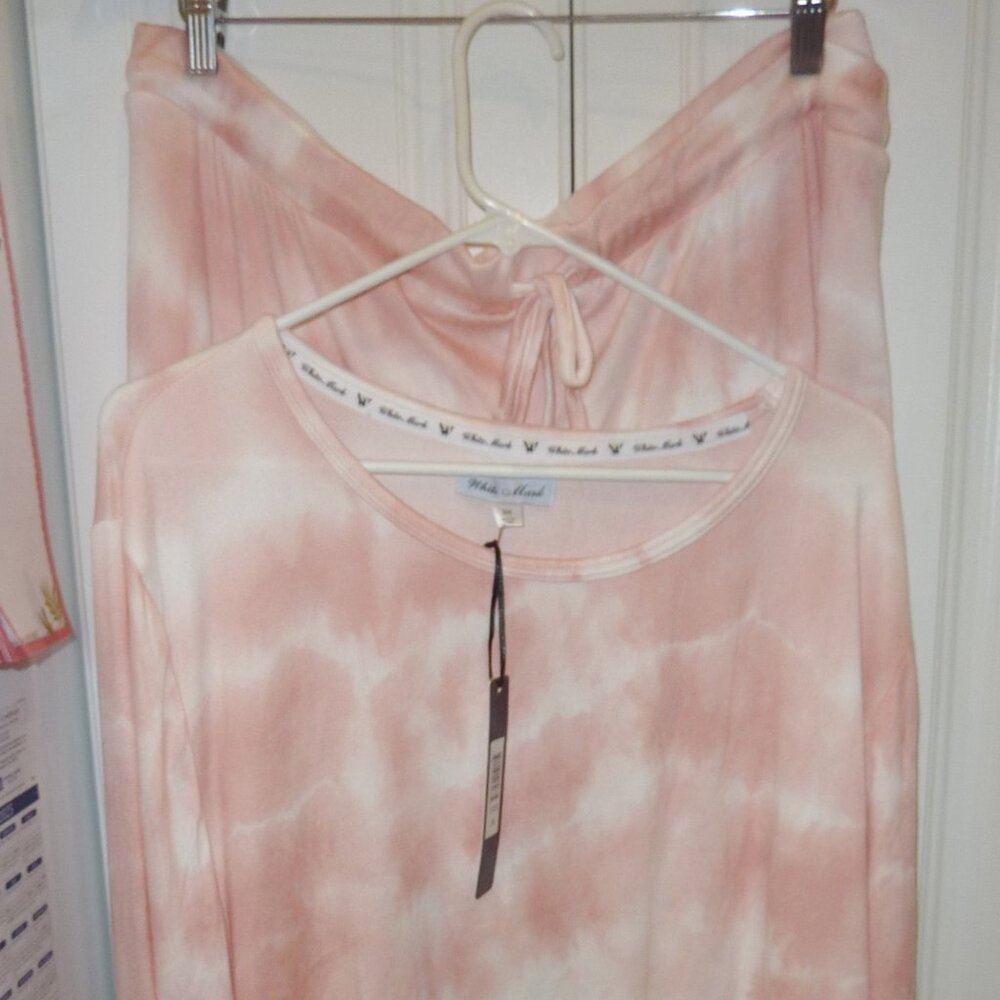 NWT White Mark 2 Piece Pink Tie Dye Super Soft Pants and Top 3X